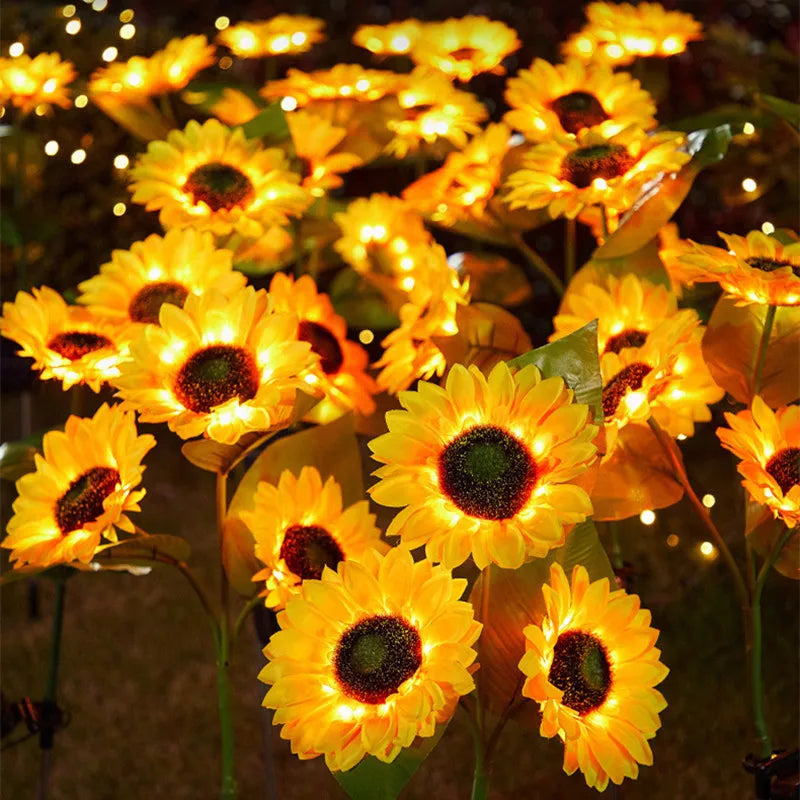🌻 Solarne Kwiaty LED – Dekoracja Ogrodu z Efektem Słonecznika! ☀️✨ GardenKowo