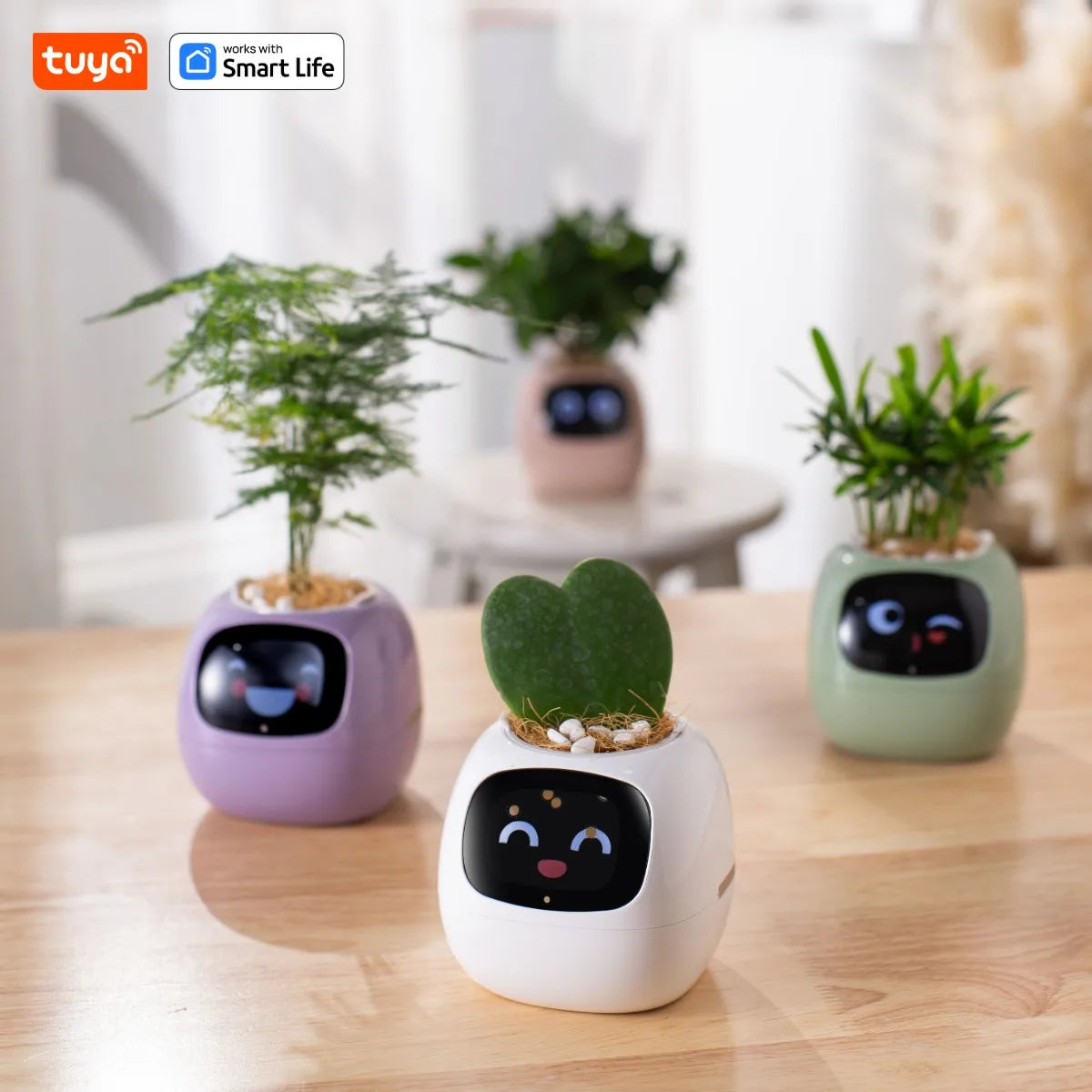 Tuya Ivy Smart Planter – Inteligentna Doniczka z 49 Emocjami, AI Chipem i 7 Czujnikami dla Łatwej Pielęgnacji Roślin GardenKowo