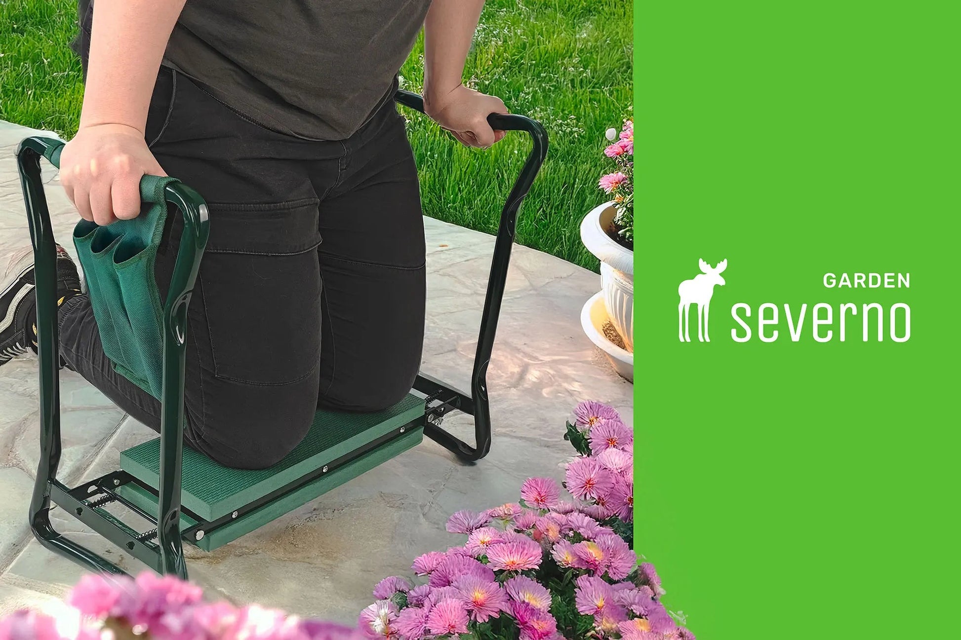 🌱 Russell 3w1 – Klęcznik, Krzesełko i Organizer w Jednym! GardenKowo