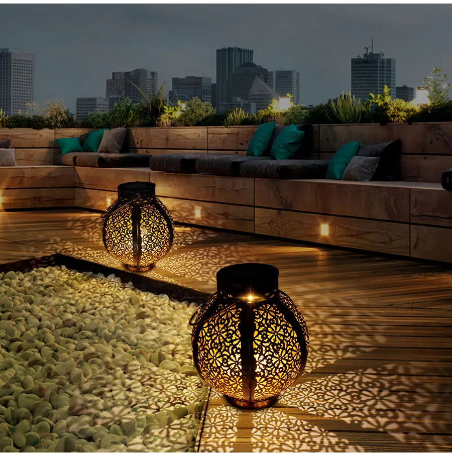 🌙 Lampa Solarna Ogrodowa Retro – Styl, który Świeci GardenKowo