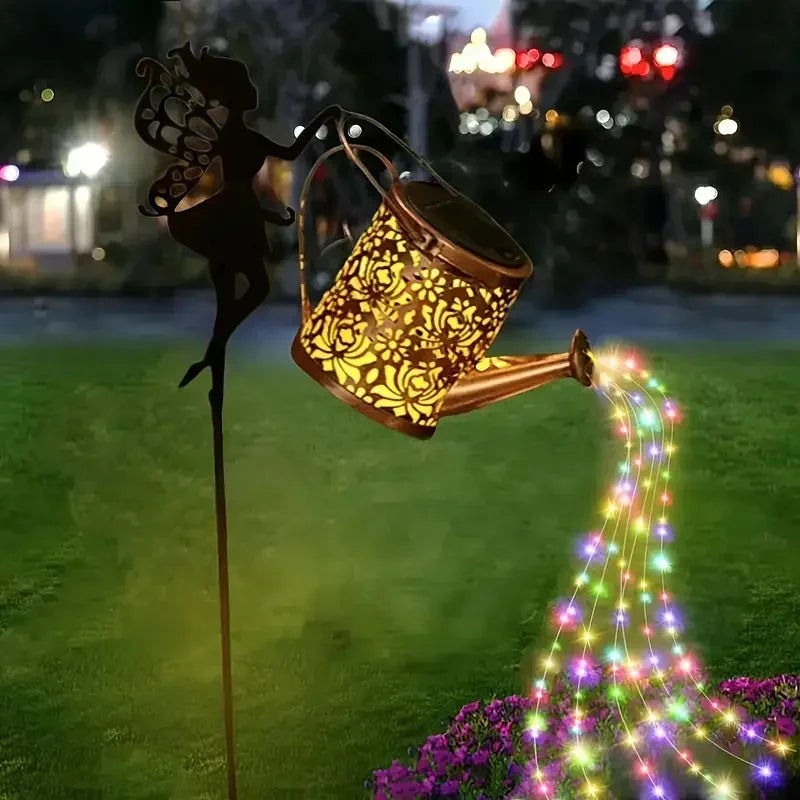 Lampka Solarna Konewka – LED Wodospad Świateł GardenKowo