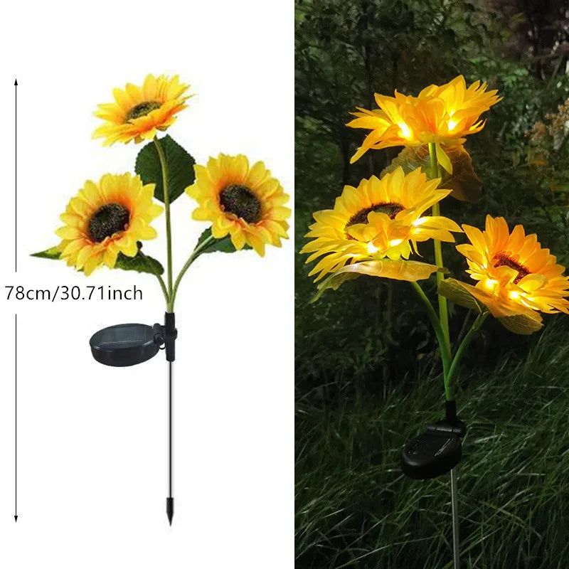 🌻 Solarne Kwiaty LED – Dekoracja Ogrodu z Efektem Słonecznika! ☀️✨ GardenKowo