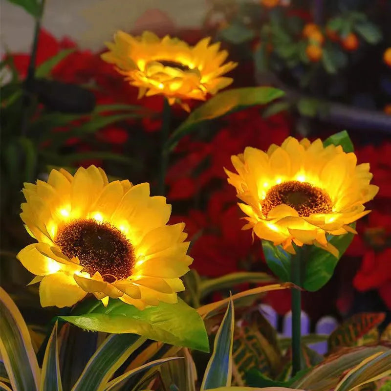 🌻 Solarne Kwiaty LED – Dekoracja Ogrodu z Efektem Słonecznika! ☀️✨ GardenKowo
