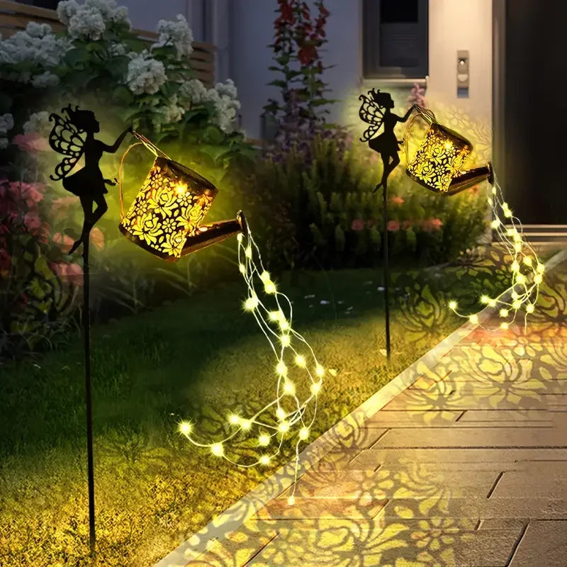 Lampka Solarna Konewka – LED Wodospad Świateł GardenKowo