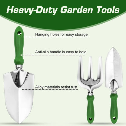 🧤 Zestaw Narzędzi Ogrodniczych 7w1 z Rękawicami z Pazurkami – Idealny do Sadzenia Roślin🌱 GardenKowo
