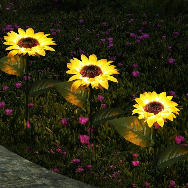 🌻 Solarne Kwiaty LED – Dekoracja Ogrodu z Efektem Słonecznika! ☀️✨ GardenKowo