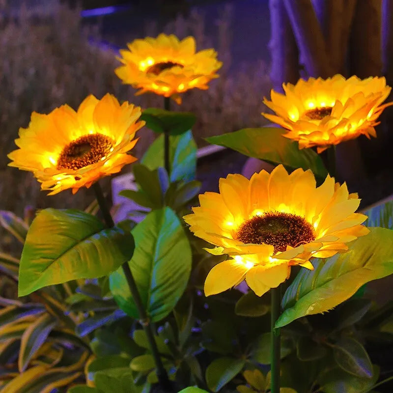 🌻 Solarne Kwiaty LED – Dekoracja Ogrodu z Efektem Słonecznika! ☀️✨ GardenKowo