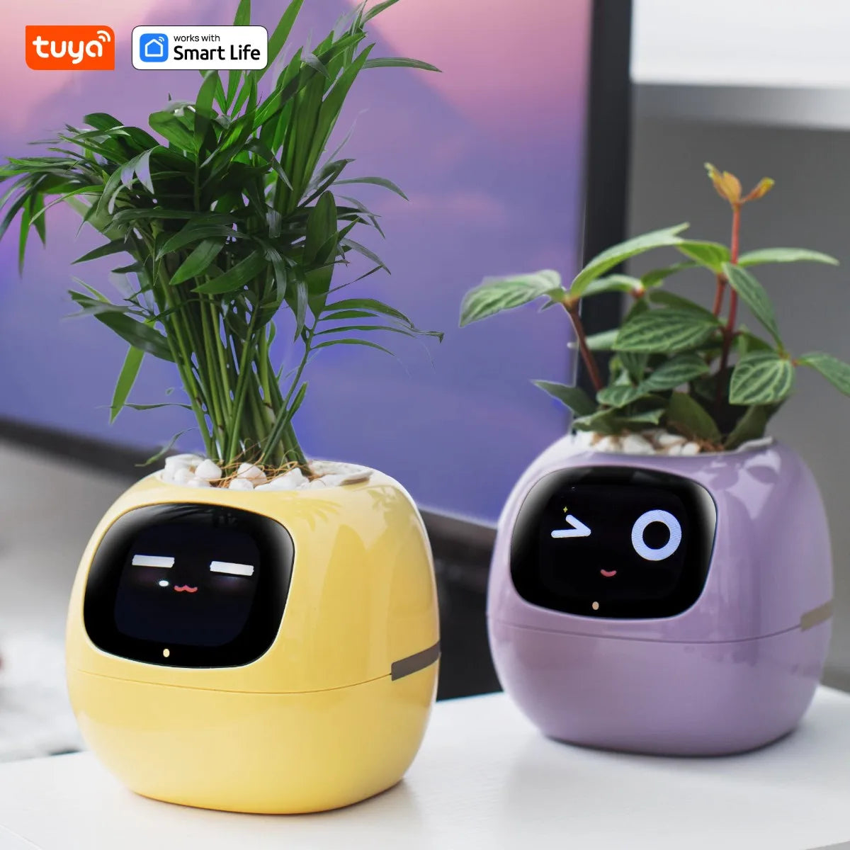 Tuya Ivy Smart Planter – Inteligentna Doniczka z 49 Emocjami, AI Chipem i 7 Czujnikami dla Łatwej Pielęgnacji Roślin GardenKowo