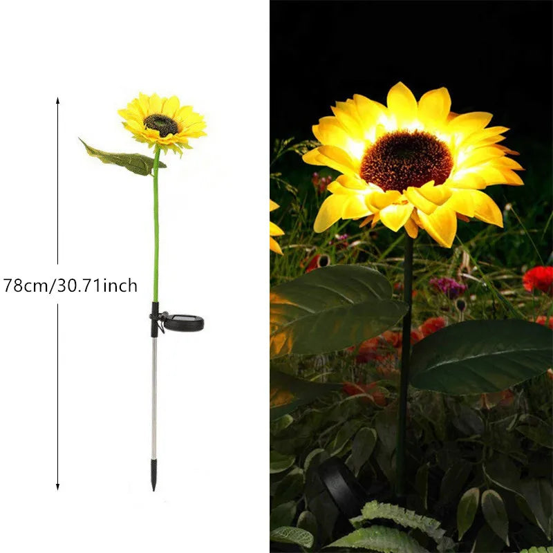 🌻 Solarne Kwiaty LED – Dekoracja Ogrodu z Efektem Słonecznika! ☀️✨ GardenKowo