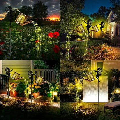 Lampka Solarna Konewka – LED Wodospad Świateł GardenKowo