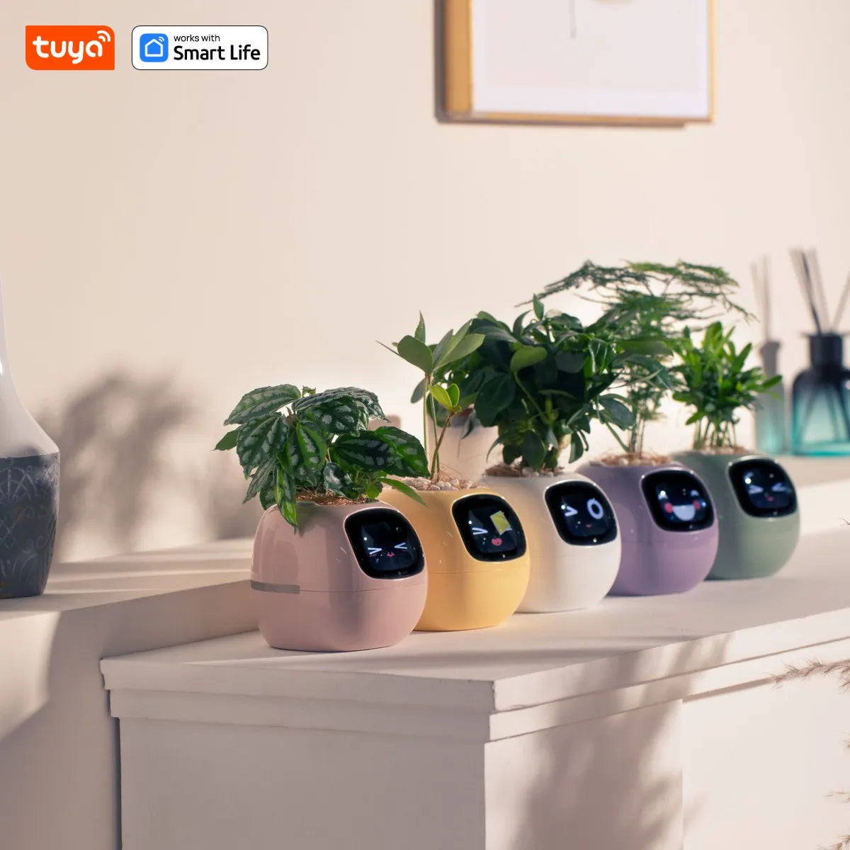 Tuya Ivy Smart Planter – Inteligentna Doniczka z 49 Emocjami, AI Chipem i 7 Czujnikami dla Łatwej Pielęgnacji Roślin GardenKowo