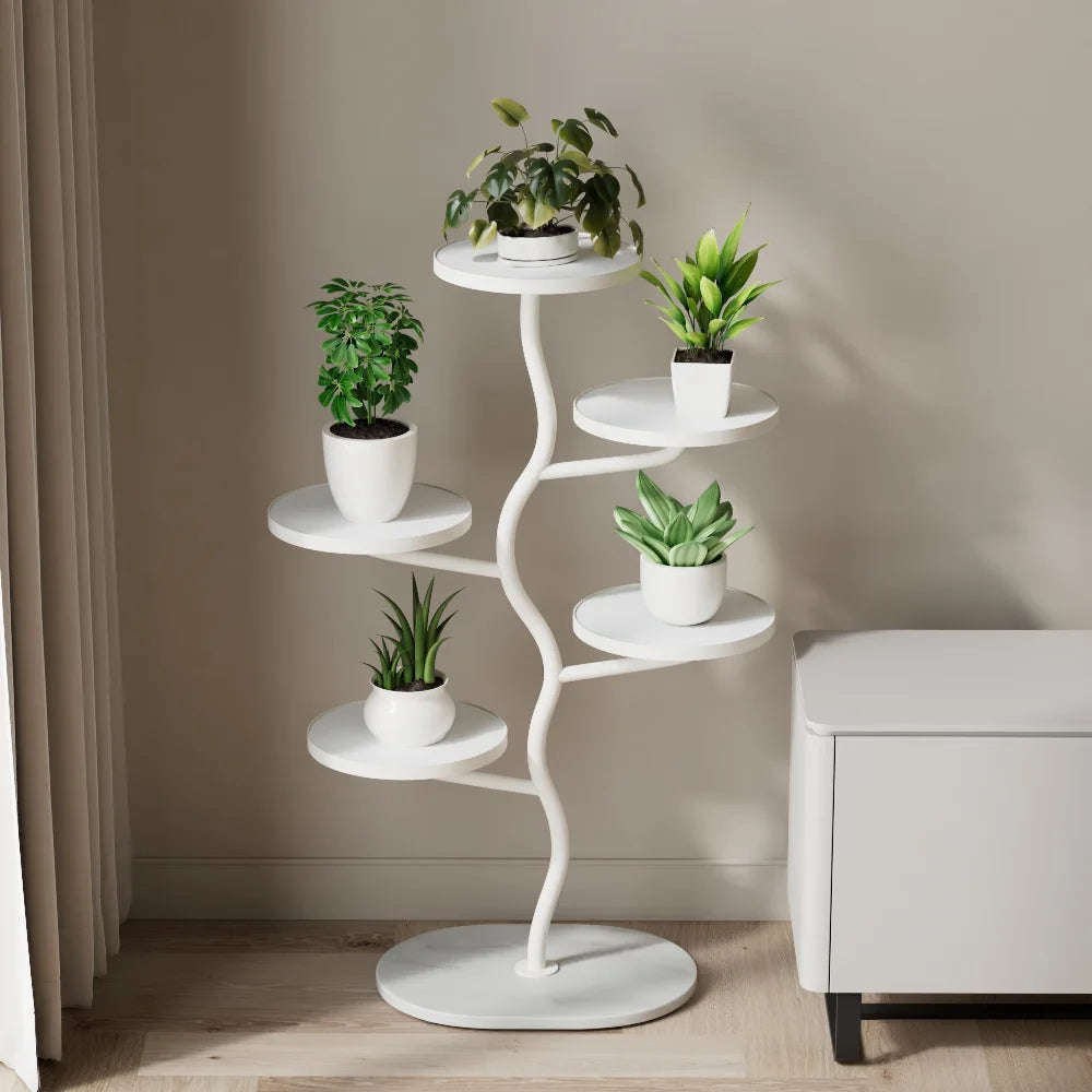 Wysoki stojak na 5 roślin – piętrowy kwietnik do wnętrz i narożników (design gałęziowy) GardenKowo