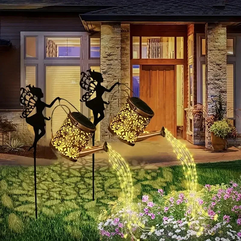 Lampka Solarna Konewka – LED Wodospad Świateł GardenKowo