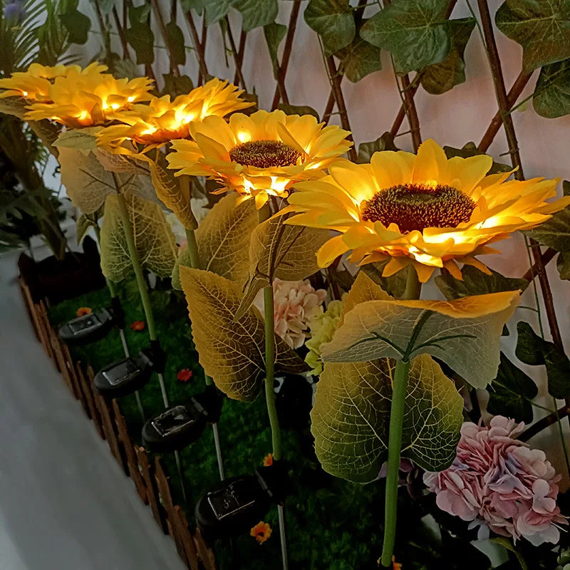 🌻 Solarne Kwiaty LED – Dekoracja Ogrodu z Efektem Słonecznika! ☀️✨ GardenKowo