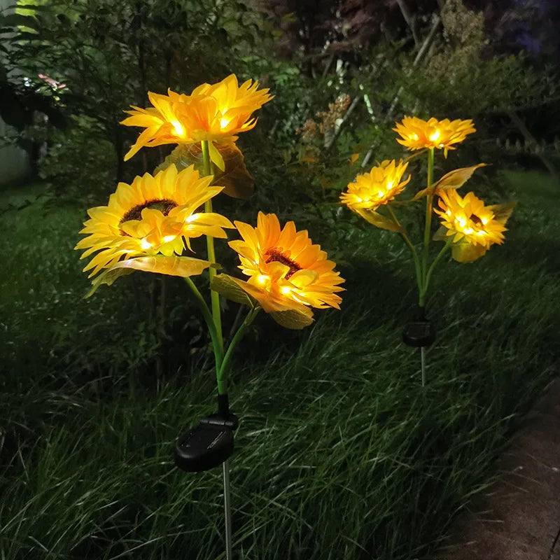 🌻 Solarne Kwiaty LED – Dekoracja Ogrodu z Efektem Słonecznika! ☀️✨ GardenKowo