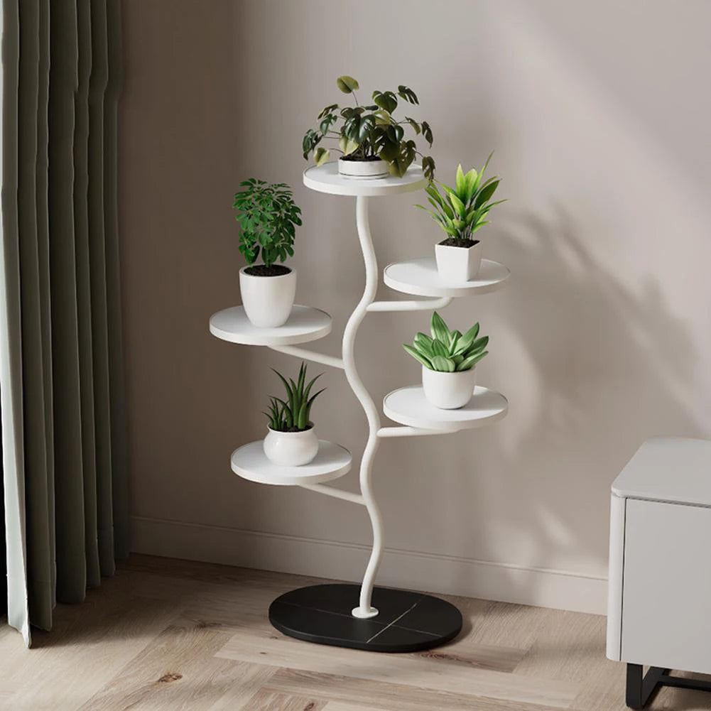 Wysoki stojak na 5 roślin – piętrowy kwietnik do wnętrz i narożników (design gałęziowy) GardenKowo