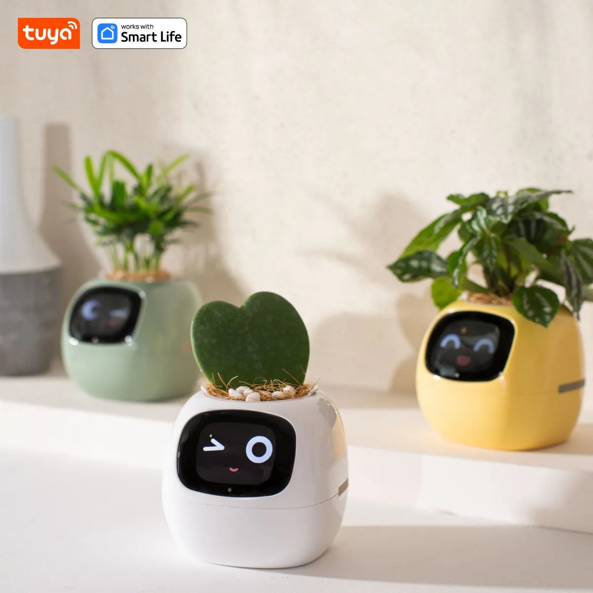 Tuya Ivy Smart Planter – Inteligentna Doniczka z 49 Emocjami, AI Chipem i 7 Czujnikami dla Łatwej Pielęgnacji Roślin GardenKowo