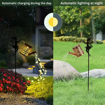 Lampka Solarna Konewka – LED Wodospad Świateł GardenKowo